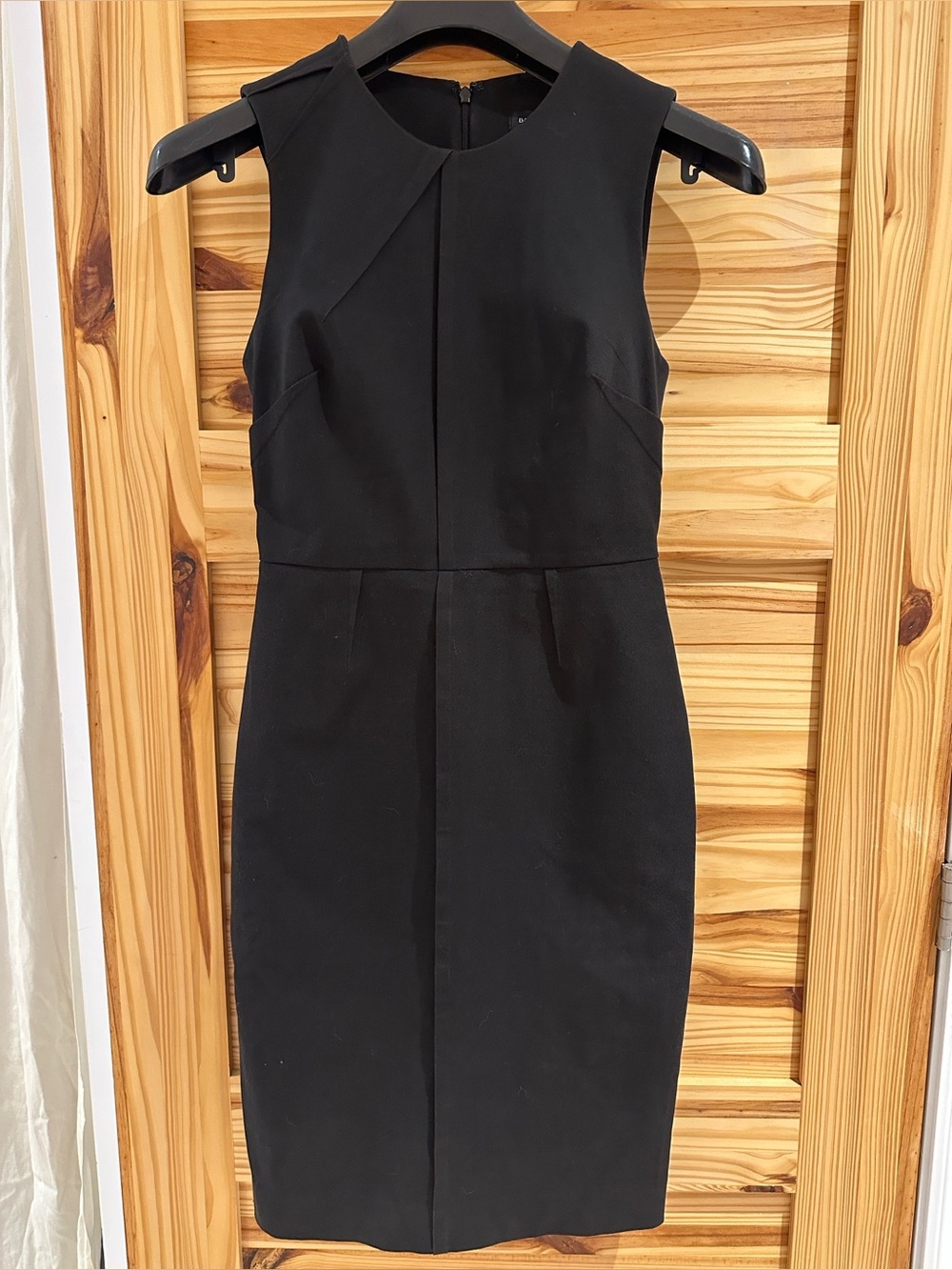Banana Republic Black Sleeveless Midi Sheath Dress
